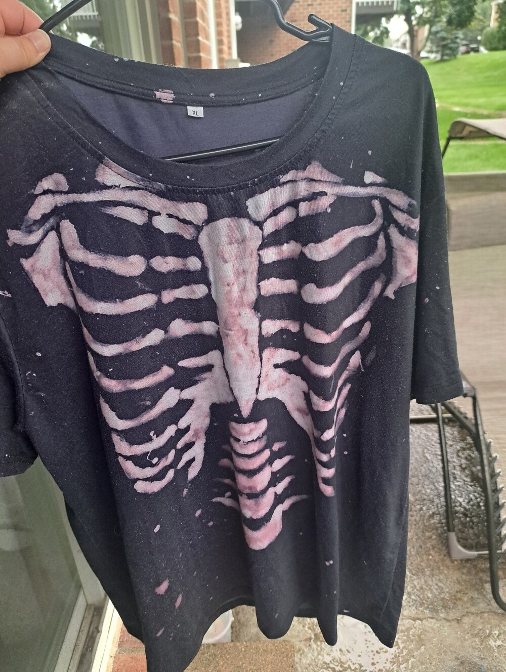 Black Skeleton Graphic Tee Adult XL